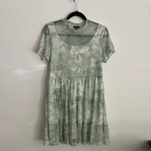 Lily Rose Tie-Dye Mesh Mini Dress